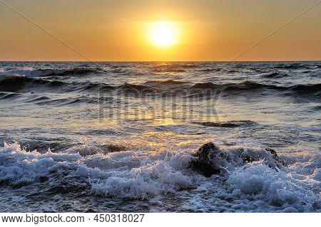 Mediterranean Coast In Southern Israel Near The City Of Ashkelon