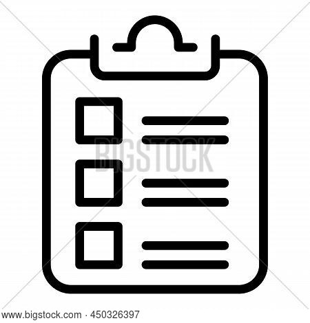 Clipboard Offer Icon Outline Vector. Online Job. Contract Letter