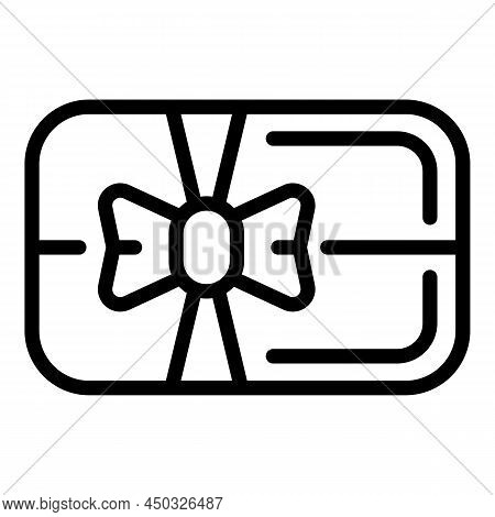 Gift Card Icon Outline Vector. Job Offer. Custom Order