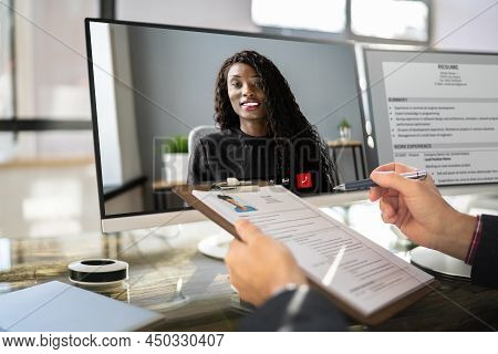 Virtual Job Interview Webcast Using Online Video Conference