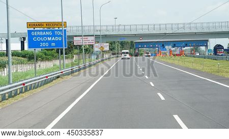 Surakarta, Indonesia. December 21, 2020. Colomadu Toll Gate At Noon