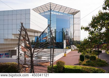 Poitiers, France - September 18 2010 : Arthur, the 4D adventure - the buildings and attractions in Futuroscope theme park
