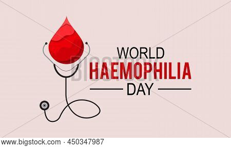 World Haemophilia Day. Health Awareness Vector Template For Banner, Card, Poster, Background.