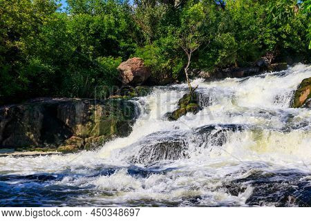 Waterfall On The Inhulets River In Kryvyi Rih, Ukraine