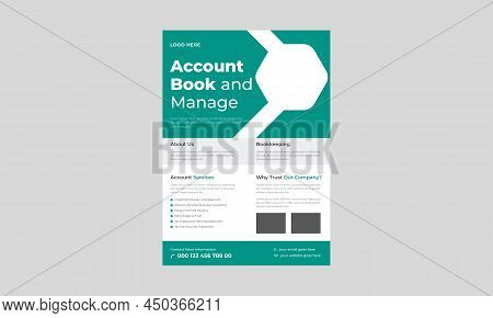 Accounting And Bookkeeping Fleyr Design, Investment Flyer Template, Finance Banking Poster Leaflet T