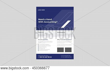 Accounting And Bookkeeping Fleyr Design, Investment Flyer Template, Finance Banking Poster Leaflet T