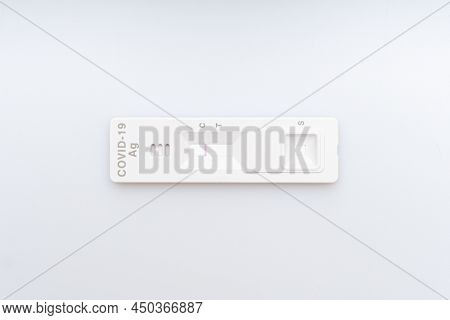 Self-diagnosis Kit Test On A White Background