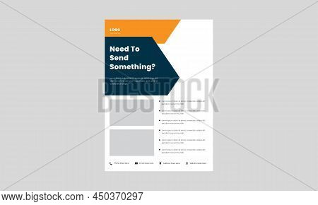 Fast And Reliable Delivery Service Flyer. Fast Delivery Service Flyer, Poster, Leaflet Template. Nee