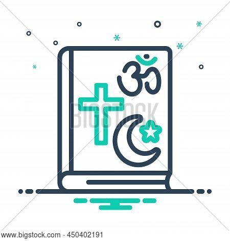 Mix Icon For Religions Righteousness Faith Doctrine Mythology Holy-book