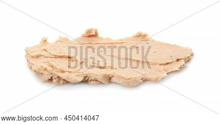 Smear Of Delicious Liverwurst Isolated On White