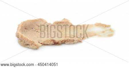 Smear Of Delicious Liverwurst Isolated On White