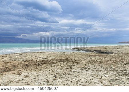 The Dead Sea Is A Salt Lake In Israel At The Lowest Point On Earth Of 430 Meters Below Sea Level. Th