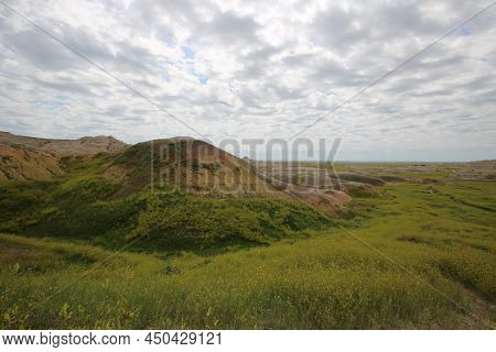 Badlands National Park Southwest Of South Dakota, United States. High Quality Photo