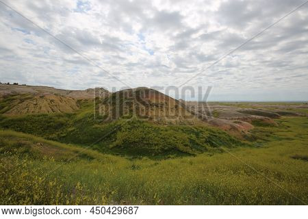 Badlands National Park Southwest Of South Dakota, United States. High Quality Photo