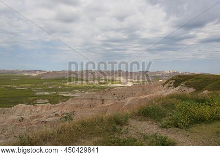 Badlands National Park Southwest Of South Dakota, United States. High Quality Photo