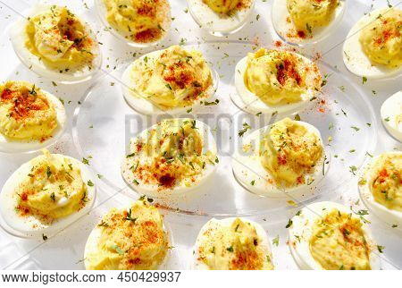 Hard Boiled Deviled Eggs As A Delicious Picnic Food