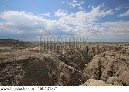 Badlands National Park Southwest Of South Dakota, United States. High Quality Photo