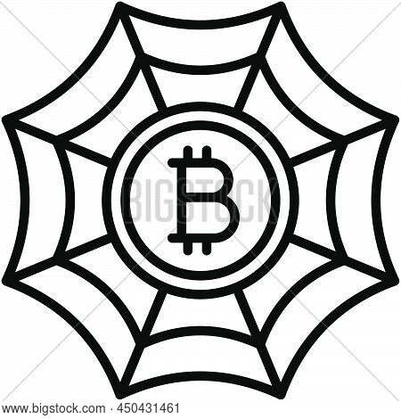 Trap Icon, Cryptocurrency Related Vector Line Illustration
