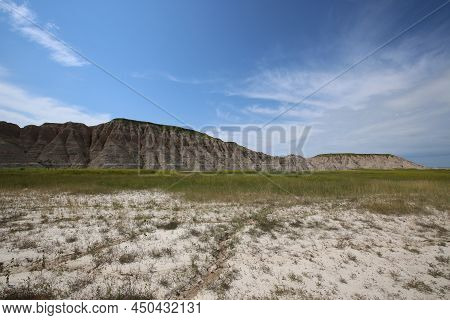 Badlands National Park Southwest Of South Dakota, United States. High Quality Photo
