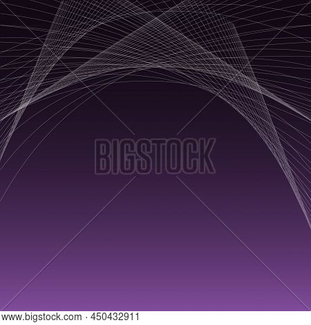 Purple Abstract With Curved Lines On Top