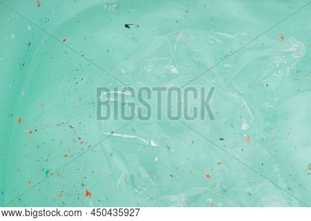 Micro Plastic Pollution In Ocean Problem. Climate Change Idea.