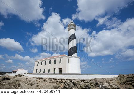 Favaritx Lighthouse, In Cape Of Favaritx, Municipality Of Mahon, Menorca, Spain
