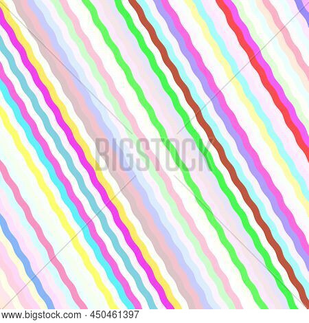 Distorted Wavy Waving Lines, Stripes Abstract Colorful Vector Texture, Backdrop