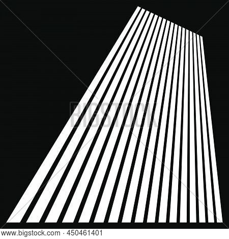 3D Lines In Perspective, Angled, Slanting, Oblique And Diagonal Lines, Stripes Vector Design Element