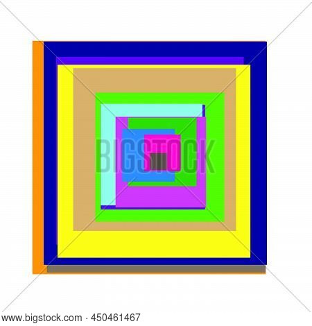Colorful Random Squares Abstract Geometric Element