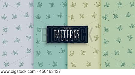 Cute Small Seamleass Leaves Pattern Set Design