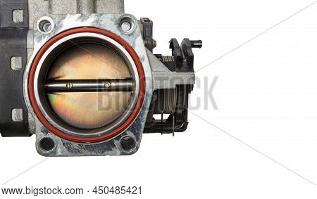 Car Part Engine Throttle Valve Opened By The Gas Pedal To Supply More Air To The Engine. Spare Parts