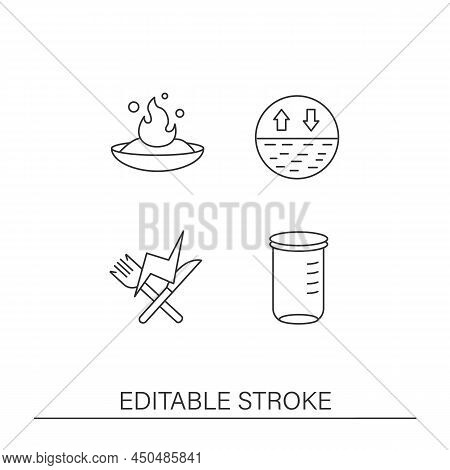 Nutrition Facts Line Icons Set. Vitamins And Minerals Supplements.healthy Concepts.isolated Vector I
