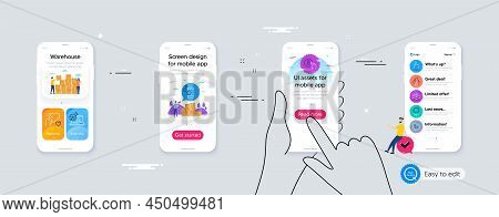 Outline Set Of Inventory, Flammable Fuel And Online Chemistry Line Icons For Web Application. Phone 