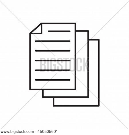 The Documents, Great Design For Any Purposes. Form, Check List. Simple Design. Vector Illustration. 