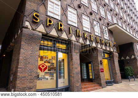 Famous Sprinkenhof Brick Building In Hamburg - Hamburg, Germany - December 21, 2021