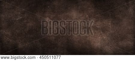 Textured Dark Background With Scratches, Scuffs And Stains. Blank Backdrop Of Black Color For Copy S