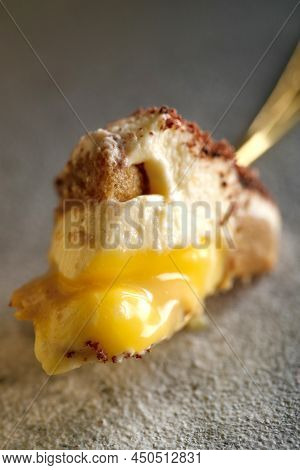 Tiramisu. Dessert With Cream For Breakfast. High Quality Photo