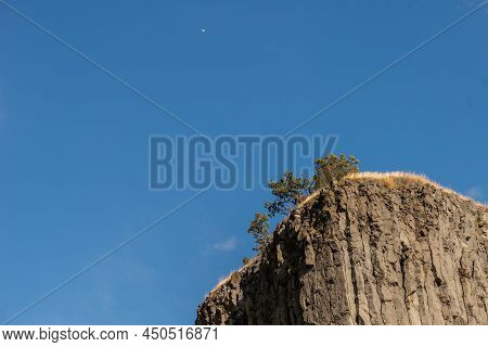 Hegyestu, Hungary - August 27, 2021: View On The Famous 'hegyestu' (hun. Hegyestű) At The Kali Basin