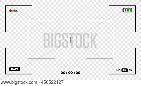 Camera Lens View Finder Display Background Vector Illustration