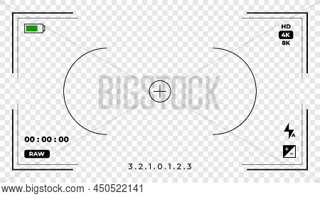 Modern Camera View Finder Display Frame Vector Illustration