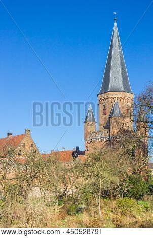 Historic Drogenapstoren Tower In The Park In Zutphen, Netherlands