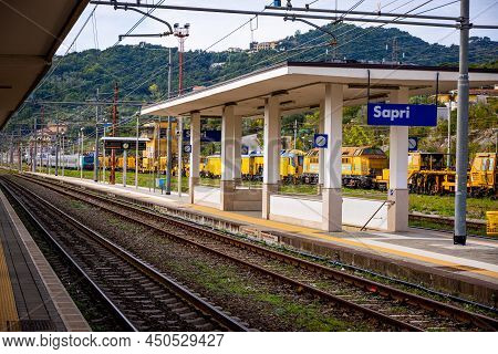 Railway Station Of Sapri At The Italian West Coast - Sapri, Italy Europe - October 31, 2021