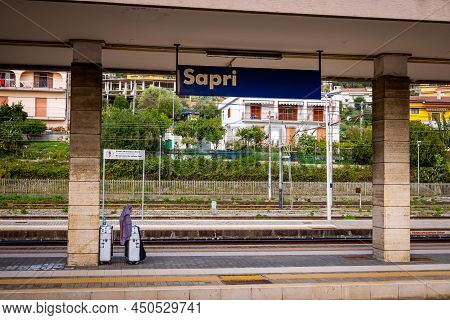 Railway Station Of Sapri At The Italian West Coast - Sapri, Italy Europe - October 31, 2021