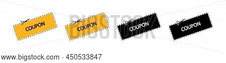 Coupon Icons. Discount Coupons. Discount Ticket. Flat Voucher Symbol. Discount Code With Scissors An