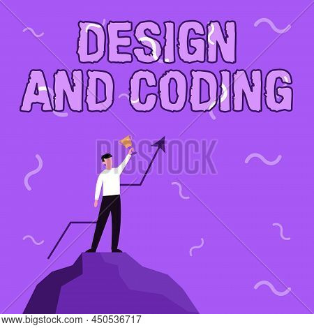 Text Showing Inspiration Design And Coding. Business Concept Tool That Can Be Used In Design And Pla