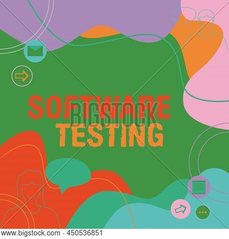 Writing Displaying Text Software Testing. Conceptual Photo Investigation Provide Information About T