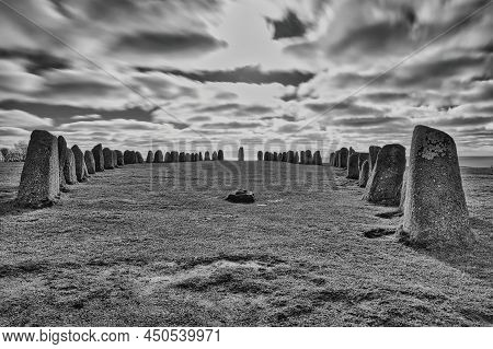 Ales Stenar Is A Megalithic Monument Near Ystad In Southern Sweden
