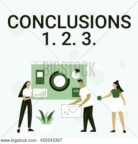 Hand Writing Sign Conclusions 1. 2. 3.. Internet Concept Lists Of Suppositions Numbers Of Presumptio