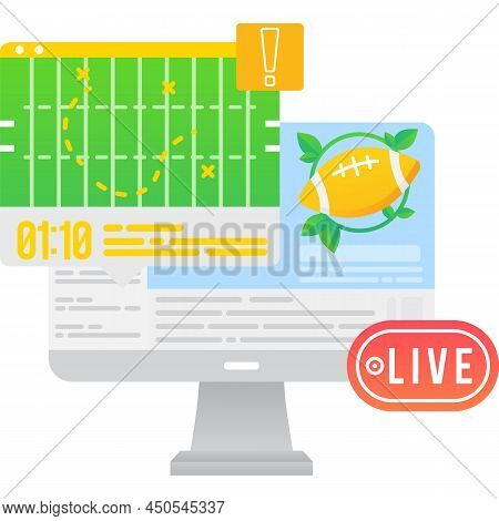 Live Commentary During Football Match Vector Icon