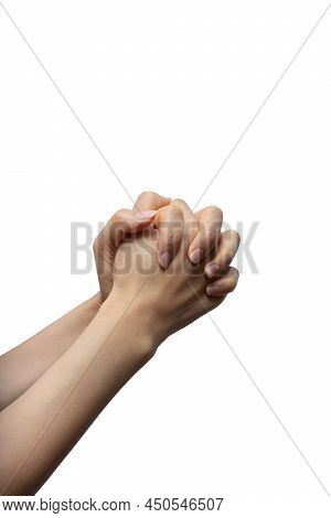 Gestures With Hands On A White Background